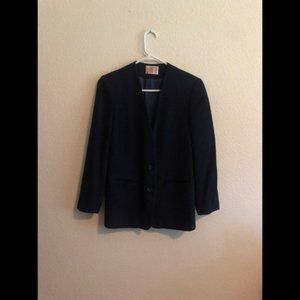 Pendleton Wool Long Sleeve Jacket Blazer Dark Navy Blue Size M #360